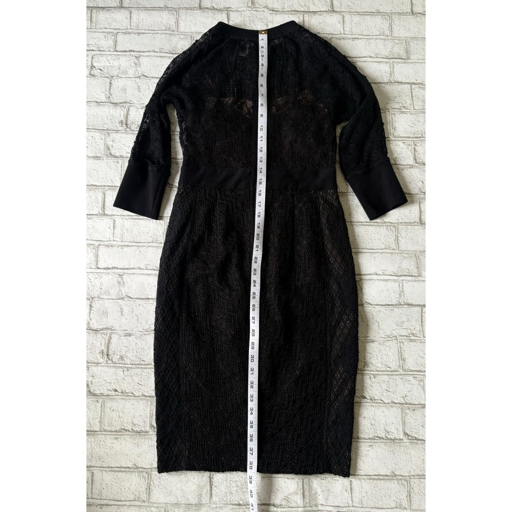 Beguile Byron Lars Anthropologie Mona Knit Dress Long Sleeve Black sz 4 - Picture 13 of 15
